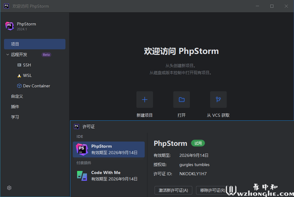 PhpStorm2024 - 无中和wzhonghe.com -2
